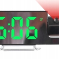 ZEGAR ELEKTRONICZNY NOWOCZESNY CYFROWY LED BUDZIK Z PROJEKTOREM LASEROWYM