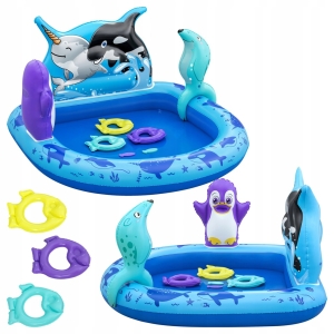 KINDERPOOL SPIELPLATZ AUFBLASBAR WASSERBURG GARTEN 134x131x73 CM