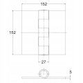 ZAWIAS DO SPAWANIA PŁASKI GRUBY BUDOWLANY 150x150x5 MM CZARNY