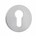 SZYLD KRÓTKI OKRĄGŁY WKŁADKA ROZETA OKRĄGŁA SLIM 6 MM SREBRNA CHROM MAT