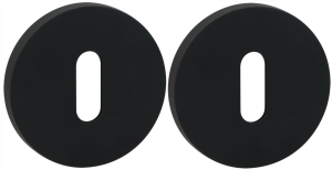KURZE RUNDE INNENROSETTE OHNE SCHLÜSSEL, SCHLANK, 6 MM, MODERN SCHWARZ
