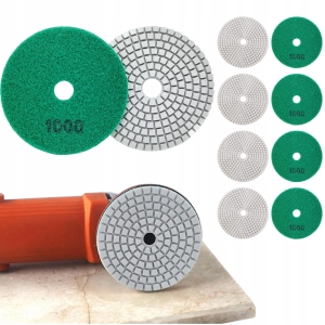 10X DIAMANT-POLIERSCHEIBE 80MM ZUM SCHLEIFEN VON FLIESEN MIT KLETT 1000