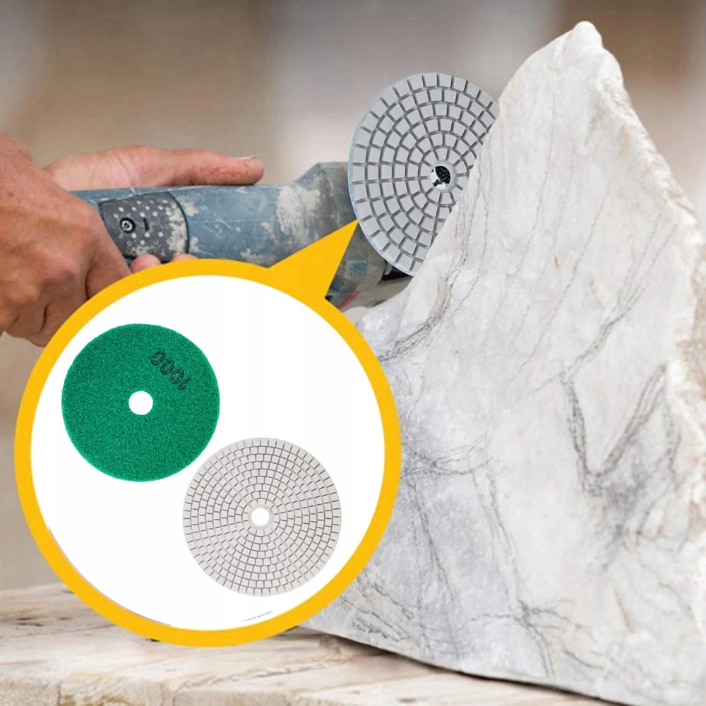 10X TARCZA DIAMENTOWA POLERSKA 80MM DO SZLIFOWANIA PŁYTEK NA RZEP 1000