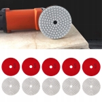 10X TARCZA DIAMENTOWA POLERSKA 80MM DO SZLIFOWANIA GRESU PŁYTEK NA RZEP 500
