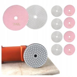 10X DIAMANT-POLIERSCHEIBE 80MM ZUM SCHLEIFEN VON FLIESEN MIT VELCRO 3000