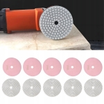 10X TARCZA DIAMENTOWA POLERSKA 80MM DO SZLIFOWANIA PŁYTEK NA RZEP 3000