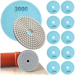 10x Diamant-Polierscheibe 80mm zum Schleifen von Fliesen mit Klett 2000
