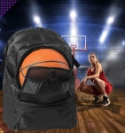 PLECAK TRENINGOWY PIŁKARSKI TORBA SPORTOWA Z MIEJSCEM NA PIŁKĘ BUTY CZARNY