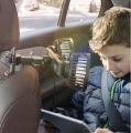 WENTYLATOR WIATRAK SAMOCHODOWY OBROTOWY PODWÓJNY DO AUTA 360 USB CZARNY