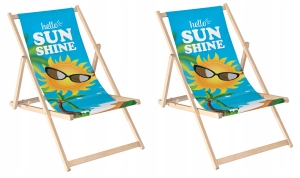 Klappbarer Liegestuhl aus Holz für Garten, Strand, Camping, verstellbar, 2er-Set