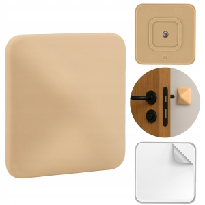 SELBSTKLEBENDER STOSSFÄNGER 5X5 CM ZUM AUFKLEBEN WANDSTOßFÄNGER 50X50 MM BEIGE