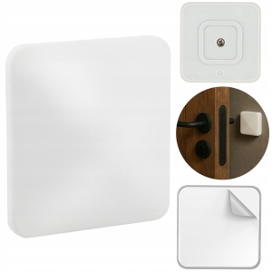 SELBSTKLEBENDE TÜRSTOPPER WANDMONTAGE 50X50 MM WARMWEISS