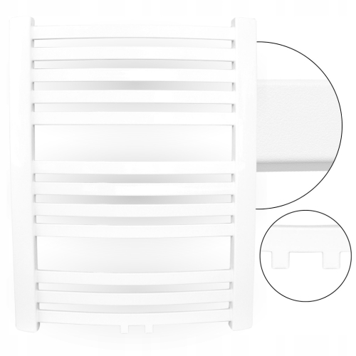 GRZEJNIK ŁAZIENKOWY DRABINKA SUSZARKA 2W1 30/40 ŚCIENNY 1350/480 BIAŁY