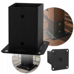 PFOSTENFUSS GESCHRAUBTER ANKER SCHWARZ 120x120 HALTERUNG PAVILLON GARTEN