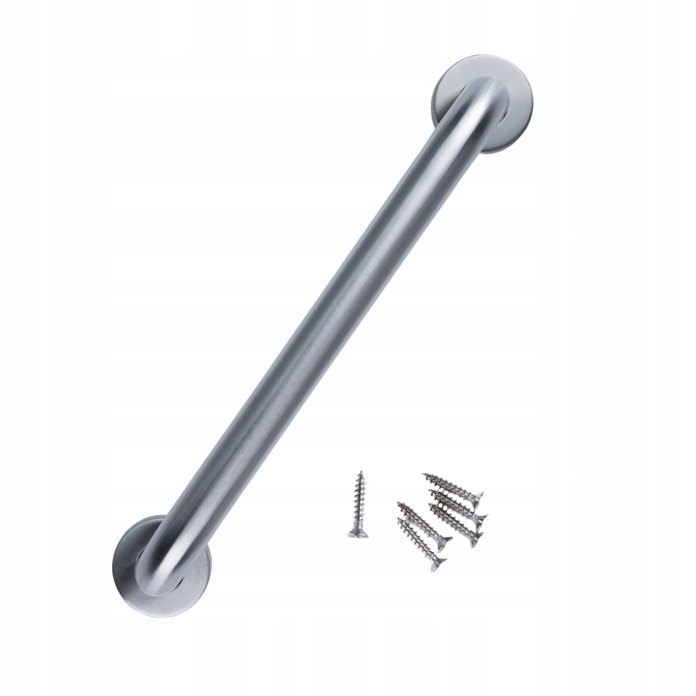 RĄCZKA UCHWYT DRZWIOWY ANTABA DRZWIOWA PORĘCZ 30 cm SREBRNA INOX POJEDYNCZA