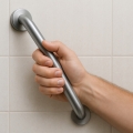 RĄCZKA UCHWYT DRZWIOWY ANTABA DRZWIOWA PORĘCZ 30 cm SREBRNA INOX POJEDYNCZA