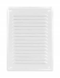 METALL-LÜFTUNGSGITTER, ANGESCHRAUBT, MIT GITTER, 20X30 CM, WEISS BELÜFTUNG