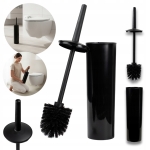 Geschlossene, freistehende WC-Bürste für Badezimmer-WC, schwarz