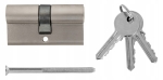 WKŁADKA DRZWIOWA 30X30MM DWUSTRONNA 3 KLUCZ NIKIEL