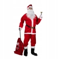 KOSTIUM ŚWIĘTEGO MIKOŁAJA STRÓJ ŚWIĄTECZNY GWIAZDOR ZESTAW Z DODATKAMI