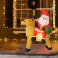DMUCHANY PODŚWIETLANY ŚWIĘTY MIKOŁAJ LED RENIFER DEKORACJA ŚWIĄTECZNA 1,5M