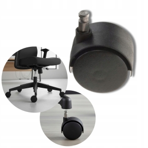 Drehrad mit Stift, Kunststoff, Durchmesser 40 mm für Bürostühle und Tische