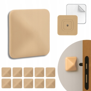 Selbstklebende Stoßdämpfer 5x5, Wandmontage, 50x50 mm, beige, 10er-Set