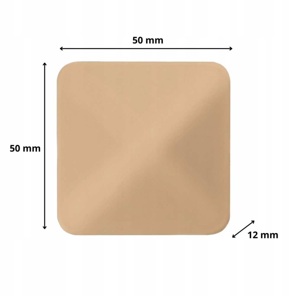ODBOJNIK SAMOPRZYLEPNY 5X5 ŚCIENNY NAKLEJANY 50X50 MM BEŻOWY KOMPLET 10 SZT