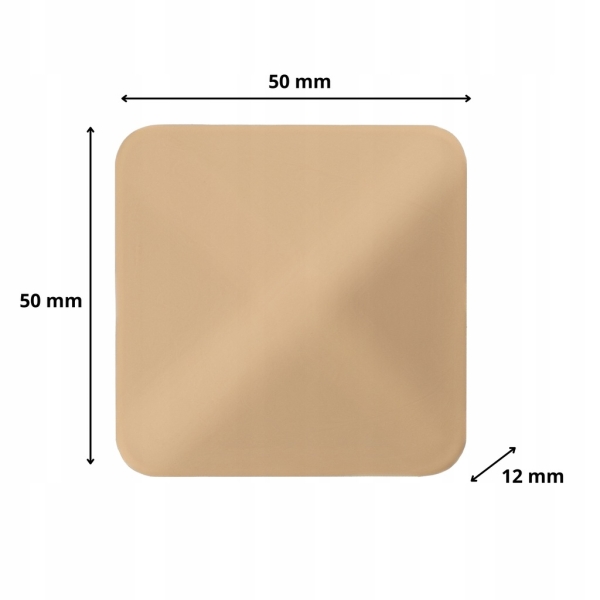 ODBOJNIK SAMOPRZYLEPNY 5X5 ŚCIENNY NAKLEJANY 50X50 MM BEŻOWY KOMPLET 10 SZT