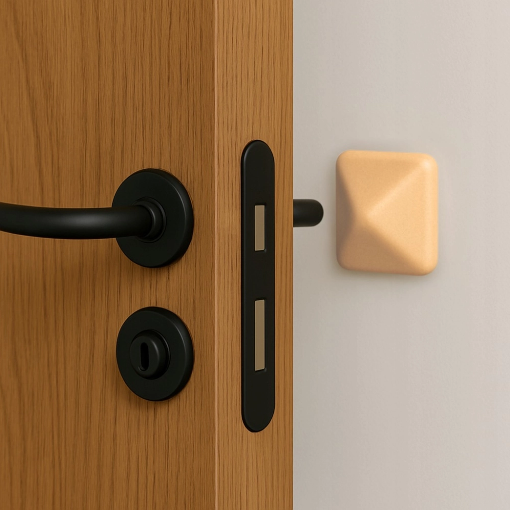 ODBOJNIK SAMOPRZYLEPNY 5X5 ŚCIENNY NAKLEJANY 50X50 MM BEŻOWY KOMPLET 10 SZT