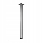 NOGA MEBLOWA FI 60 MM DO STOŁÓW MEBLI BLATÓW H 710 OKRĄGŁA STAL ALUMINIUM