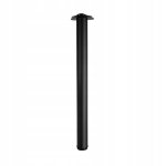 NOGA MEBLOWA FI 60 MM CYLINDRYCZNA DO MEBLI BLATÓW 71 CM 1 SZT STAL CZARNA