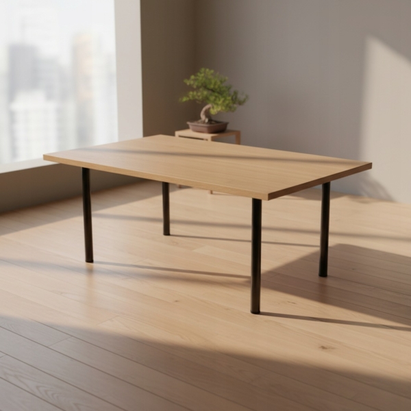 ZESTAW NÓG MEBLOWYCH FI 60 NOGA CYLINDRYCZNA DO MEBLI 71 CM 4 SZT CZARNY