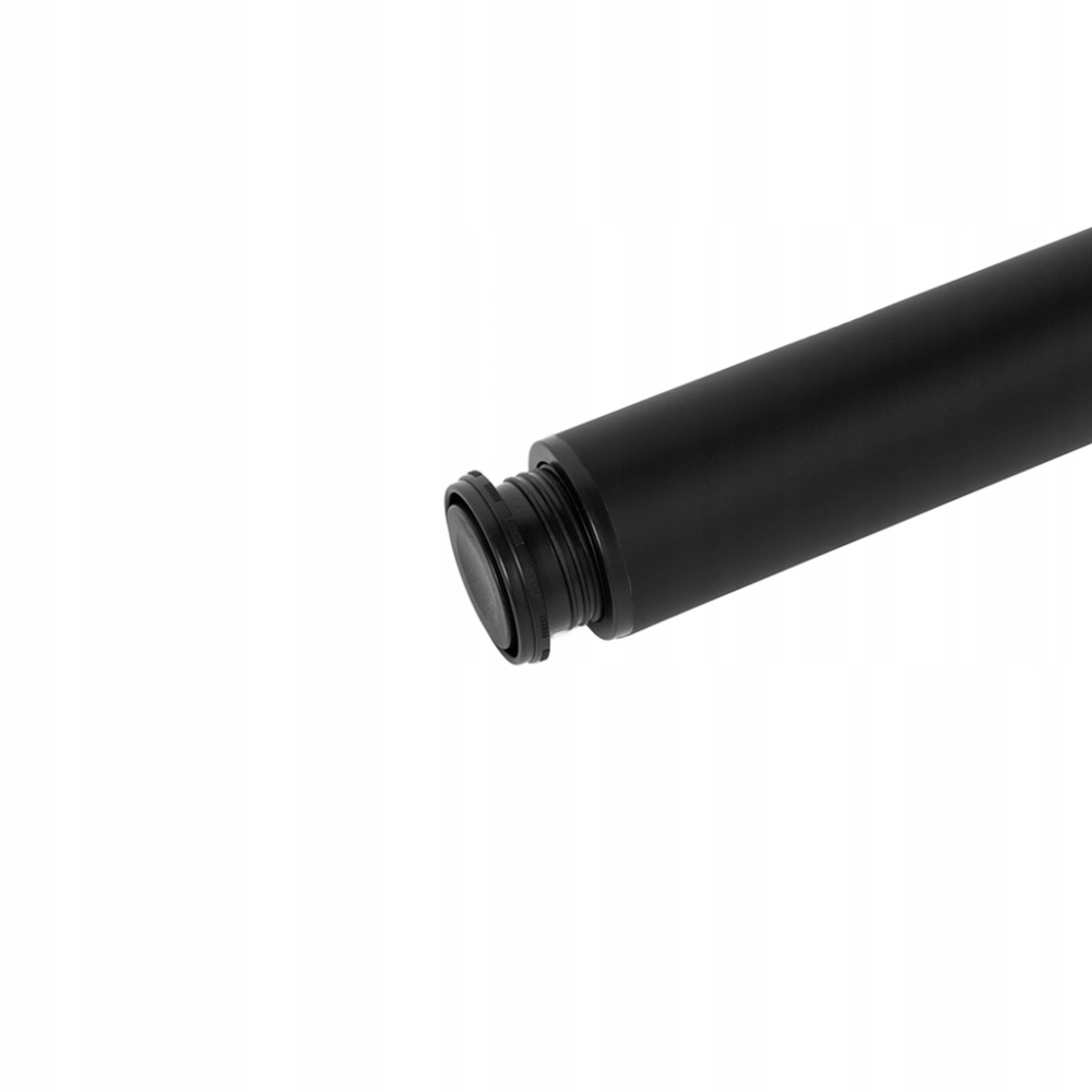 ZESTAW NÓG MEBLOWYCH FI 60 NOGA CYLINDRYCZNA DO MEBLI 71 CM 4 SZT CZARNY
