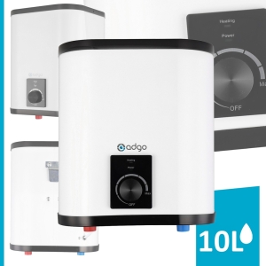 Elektrischer Warmwasserbereiter Terma 10L, Bodenanschluss, Einbau über Spüle, Weiß