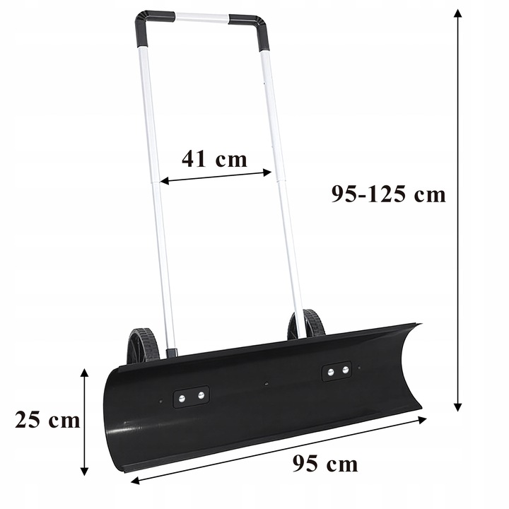 ŁOPATA DO ŚNIEGU PŁUG ODŚNIEŻARKA ZGARNIACZ MOCNY NA KÓŁKACH SZUFLA 95CM