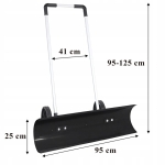 ŁOPATA DO ŚNIEGU PŁUG ODŚNIEŻARKA ZGARNIACZ MOCNY NA KÓŁKACH SZUFLA 95CM