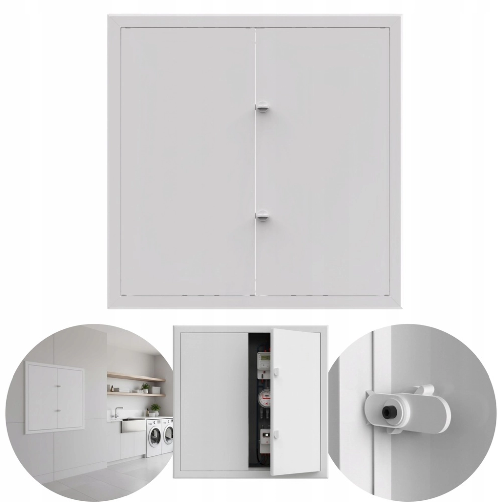 DRZWICZKI REWIZYJNE MASKUJĄCE OSŁONA INSTALACJI 100X120 CM REWIZJA BIAŁA