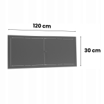 DRZWICZKI REWIZYJNE REWIZJA OSŁONA KLAPA 120X30 CM METALOWE CZARNE
