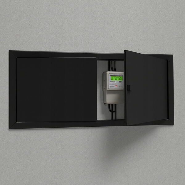 DRZWICZKI REWIZYJNE REWIZJA OSŁONA INSTALACJI 110X80 CM METALOWA CZARNA