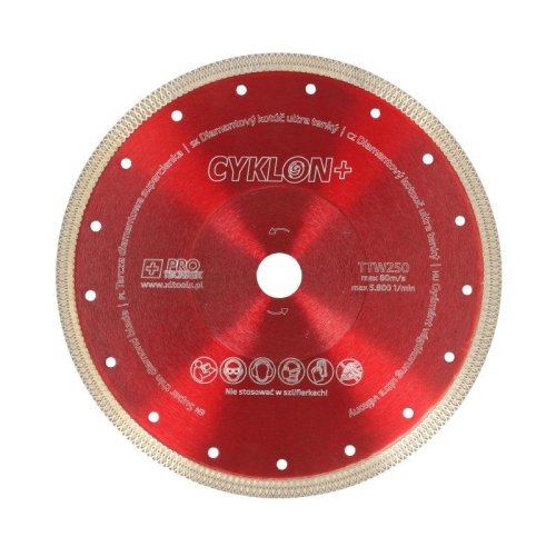 TARCZA DIAMENTOWA SUPERCIENKA 250x10x2.0 25.4 GRES