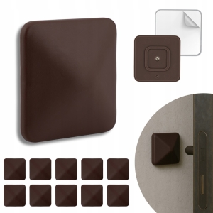 Wandpuffer, selbstklebend, 50 x 50 mm, braun, 10er-Set