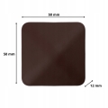 ODBOJNIK ŚCIENNY SAMOPRZYLEPNY OGRANICZNIK 50X50 MM BRĄZOWY ZESTAW 10 SZT