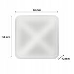 ODBOJNIK OCHRONNY OGRANICZNIK PRZYKLEJANY 50X50 MM TRANSPARENTNY 10 SZTUK