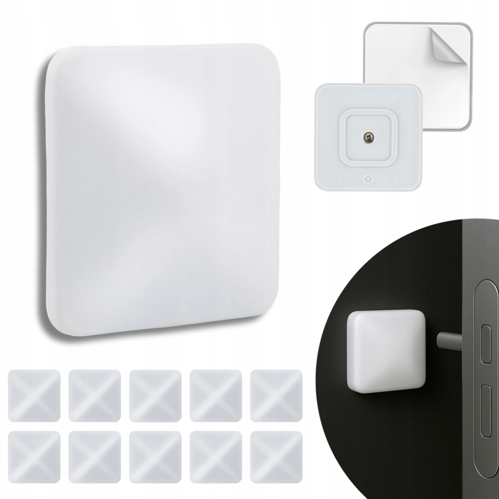 OGRANICZNIK SAMOPRZYLEPNY ŚCIENNY OCHRONNY 50X50 MM ZIMNA BIEL 10 SZTUK