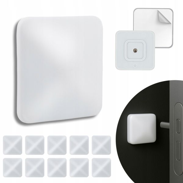 OGRANICZNIK SAMOPRZYLEPNY ŚCIENNY OCHRONNY 50X50 MM ZIMNA BIEL 10 SZTUK