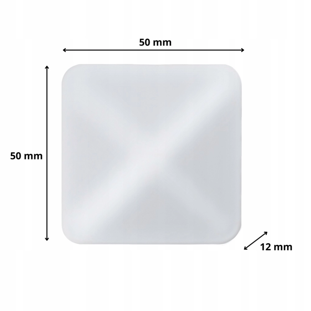 OGRANICZNIK SAMOPRZYLEPNY ŚCIENNY OCHRONNY 50X50 MM ZIMNA BIEL 10 SZTUK