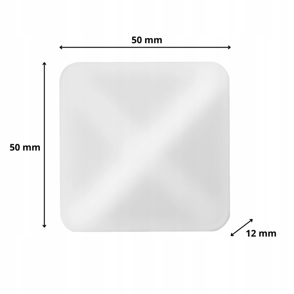 ODBOJNIK SAMOPRZYLEPNY OGRANICZNIK DRZWIOWY 50X50 MM BIAŁY CIEPŁY 10 SZTUK