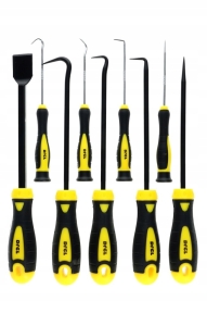 Set mit 9 Haken mit langen Griffen + Clip