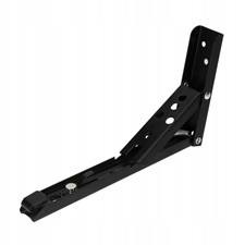 KĄTOWNIK SKŁADANY 350x1.4mm CZARNY MATOWY STALOWY Z MECHANIZMEM SPRĘŻYNOWYM